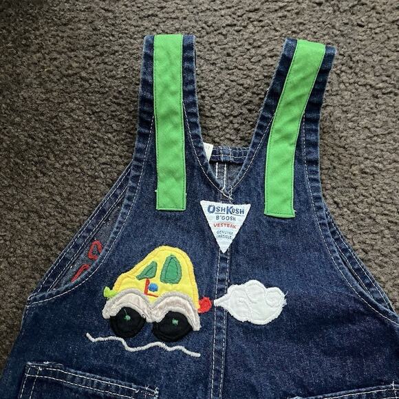 Vintage OshKosh B’Gosh Embroidered “Mathew” & Cars Overalls - Picture 8 of 8